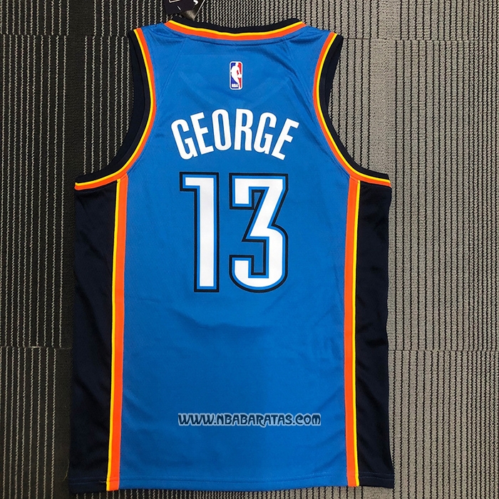 Camiseta Oklahoma City Thunder Paul George #13 Icon Azul